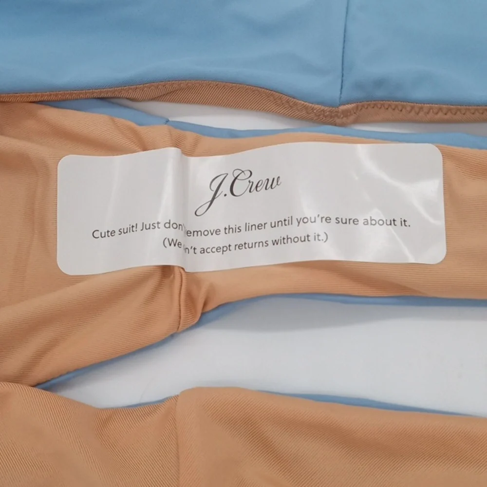 J. Crew Curved-Waist Cheeky Bikini Bottom Blue Mist
